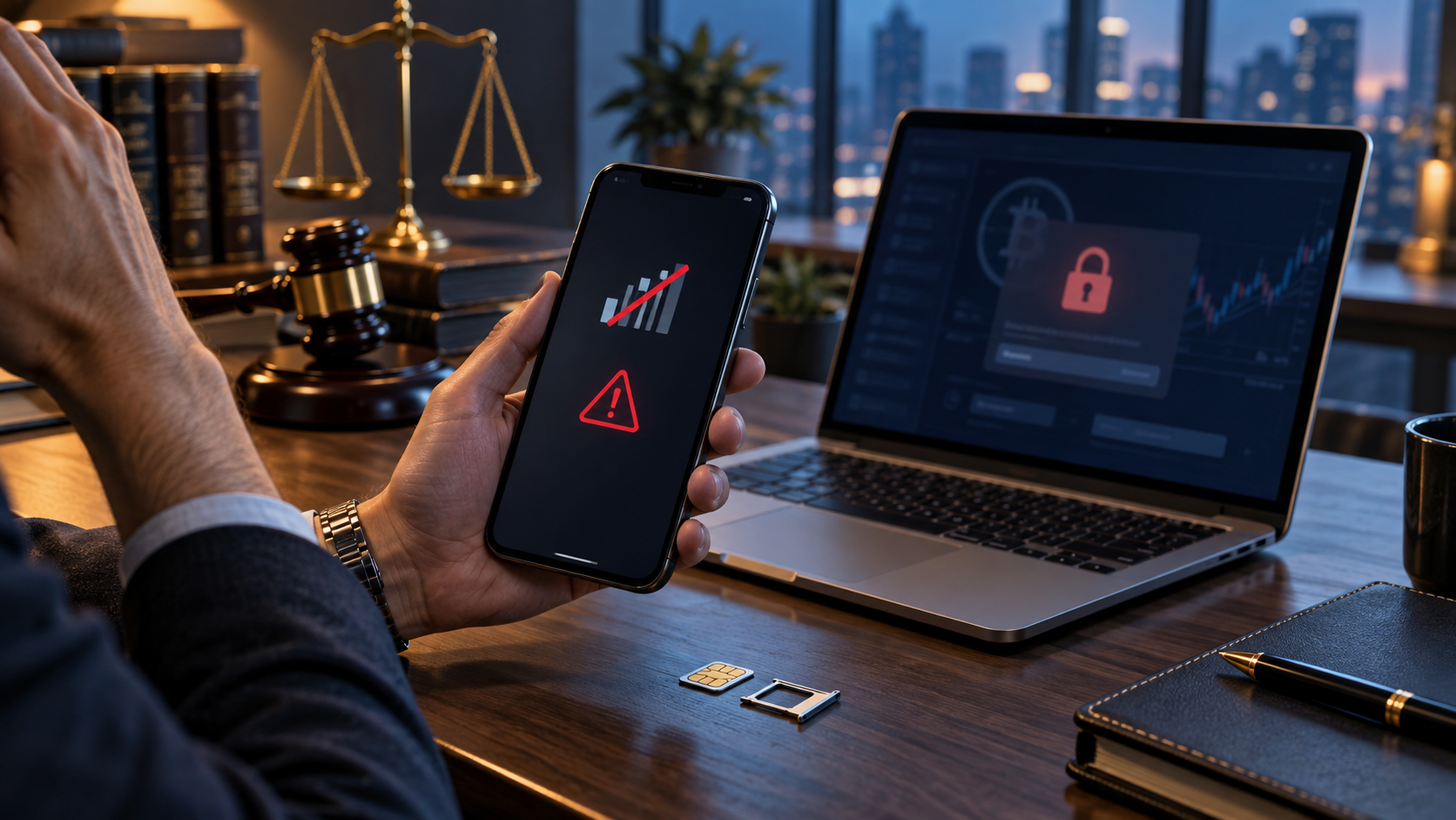 وکیل ارز دیجیتال برای سرقت با تعویض سیم‌کارت و SIM Swap